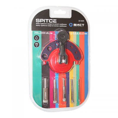 Шаблон с набором трубчатых сверл Spitce 22-025